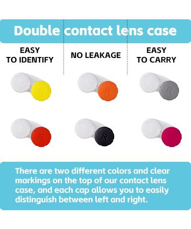 Portable Contact Lens Travel Bag - Case Tweezers Solution Bottle - Ideal for Daily Outdoor Use (Orange - Buy Online on GoSupps.com