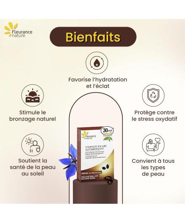  Fleurance Nature Fleurance Nature - Self-Tanning Sun Complex - Food Supplement - 30 Capsules - 30 Days - Naturally Derived Formula - 13328 - Buy Online on GoSupps.com