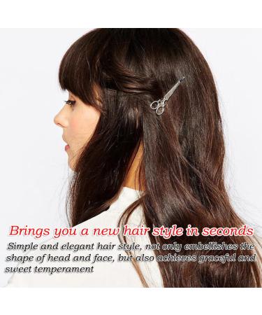 AKOAK Scissors Shape Girls & Ladies Hairpins Set - Gold & Silver Metal Accessories - Buy Online on GoSupps.com