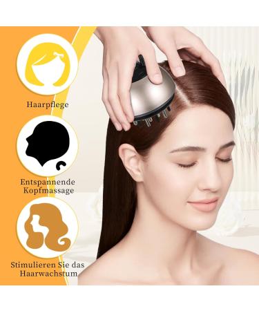 Scalp Massage Brush & 2-in-1 Hair Applicator - Essential Oil Serum & Head Massage Device for Hair Treatment - Buy Online on GoSupps.com