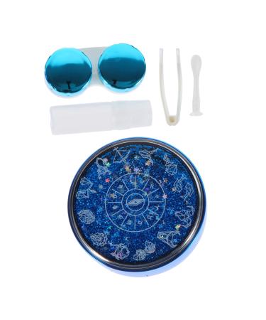 Gleavi 1 set Colored Transparent glasses frames Transparent plastic container travelet box etui cute case accessible to the eye.