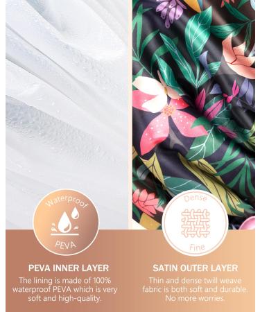 Mikimini Waterproof Shower Hood for Women & Girls - 2 Pack Rainforest Floral with Pink Lace - Reusable Medium Size - Buy Online on GoSupps.com