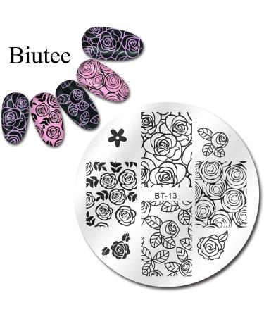 BIEUTEE Nail Art Stamp Template 30 Designs Nail Stamping Stencil Complete Set with 1 Stamp & 2 Scrapers for Stunning Nail Art - Buy Online on GoSupps.com