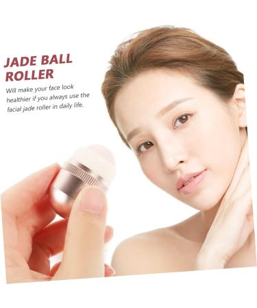 Volcanic Stone Ball Jade Facial Massager Set - Pink Jade Rollers & Skin Scraping Tools for Enhanced Beauty - Buy Online on GoSupps.com