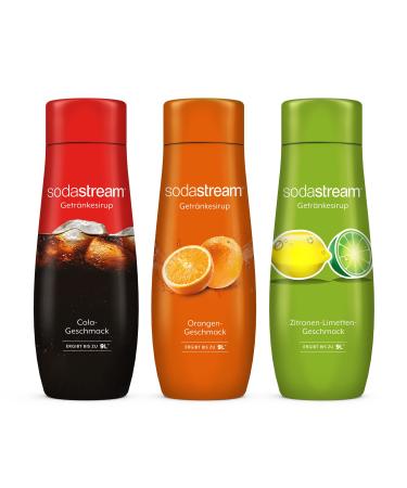 Sodastream syrup bundle cola orange & lemon limette 3x 440ml beverage syrup for up to 9 liters of finished drink SST Classics Bundle 1