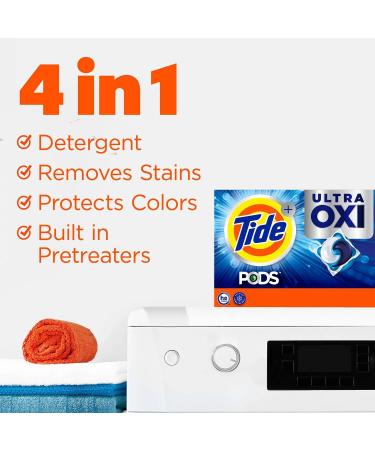 PURPUR Cloth & Tide Ultra Oxi PODS 4-in-1 Liquid Detergent Pacs - 26 Ct 2 Bags | Best International Shipping - Buy Online on GoSupps.com