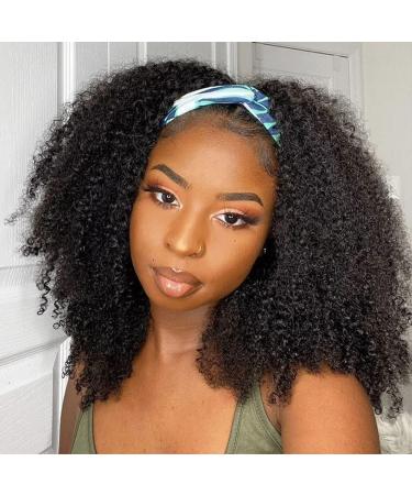 ISEE Hair 18 Inch Afro Kinky Curly Headband Wig for Black Women - 180% Density, 10A Human Hair, Natural Curls - Glueless Afro Wig - Buy Online on GoSupps.com