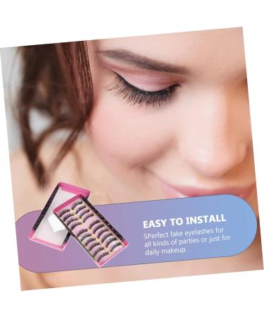minkissy 10 Pairs Fake Eyelashes Makeup Eyelashes False Lashes Natural Eyelashes Ladies Girls Women Lashes Long Eyelashes Faux Lashes Miss Dense False Eyelashes Artificial Fiber - Buy Online on GoSupps.com