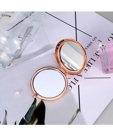 ElegantPark Personalized Compact Mirror - Engraved Birthday Gift for Daughter - Rose Gold Travel Makeup Mirror from Mom & Dad - Buy Online on GoSupps.com