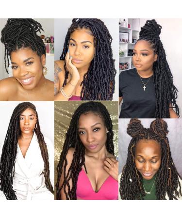 Yorda Soft Locs Crochet Hair 18 Inch (Pack of 6) - Natural Faux Distressed Locs for Black Women - Pre Looped Synthetic Braiding Hair - Buy Online on GoSupps.com