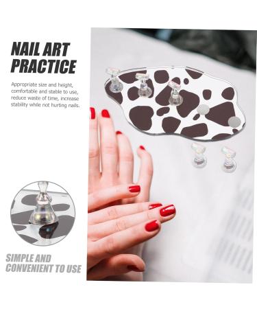 FRCOLOR Acrylic Nail Practice Stand - Manicure Nail Tray & Decorative Rack for Nail Art - 11.8x6.5cm - Buy Online on GoSupps.com