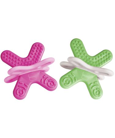 MAM 99969822 - Bite & Relax 4+ Phase 2 teething ring double pack for girls pink / green