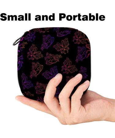 Shop Javenproeqt Portable Women's Binding Bags - Menstrual Cup & Tampon Insert Bag for Teen Girls | Butterfly Motif Multicolored Design - Buy Online on GoSupps.com