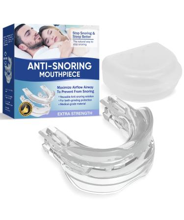 Memonotry Snoring Aids for Men/Women - Updated Shapeable Anti-Snoring Devices Mouthpiece Effective Stop Snoring Comfortable for All Mouth Types 1PCS(Anti-Snore-Devices-Mouthpiece)