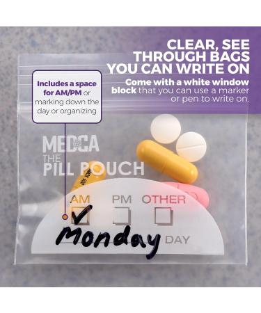 Extra-Thick Pill Pouch Bags - BPA Free Reusable 3x2 Zipper Storage Pouches Pack of 100 | Daily AM PM Travel Organizer - Buy Online on GoSupps.com