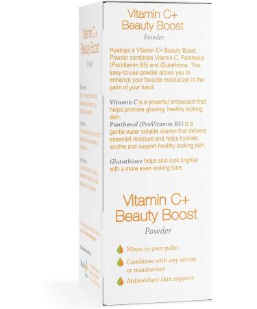Hyalogic Vitamin C Powder - Beauty Boost for Skin - ProVitamin B5 & Glutathione - 6g (.21oz) - 60 Uses - Buy Online on GoSupps.com