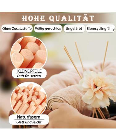50 Natural Rattan Fragrance Sticks - 20cm x 3mm Reed Diffuser Sticks for Home & Office Aromatherapy - Buy Online on GoSupps.com