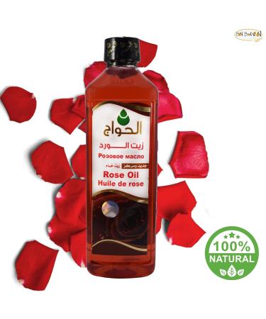 Pure & Natural Cold Pressed Rose Oil 16.9 oz | Al Hawaj Elhawag Original for Body & Hair - Buy Online on GoSupps.com
