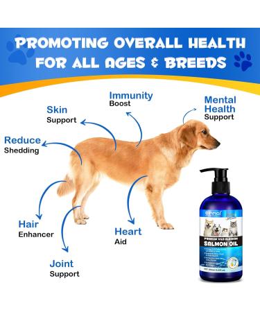 Omega 3 Fish Oil for Dogs and Cat Skin and Coat Supplement Itch Relief - Supports Dry Skin Dog Vitamins and Supplements Allergy and Itch Relief - Buy Online on GoSupps.com
