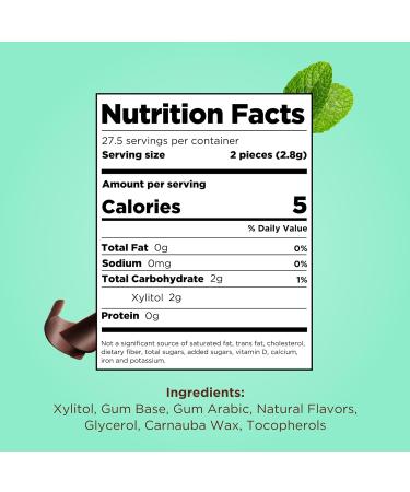 PUR Gum | Sugar-Free Chewing Gum | 100% Xylitol | Vegan Aspartame-Free Gluten-Free & Diabetic-Friendly | Chocolate Mint Flavor | 55 Pieces (6-Pack) - Buy Online on GoSupps.com