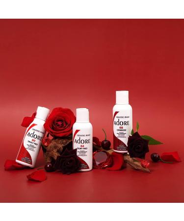 Adore Vegan Red Hair Dye - 4 Fl Oz - Cruelty-Free Semi Permanent Color - Buy Online on GoSupps.com