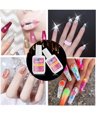 5 Pieces Nail Glue Quick Nail Tip Glue Extra-Strong Nail Glue False Nail Adhesive Quick Dry Super Strong Nail Tip for Artificial Acrylic Nails Tips Professional Quality Salon Use 5PCS Nail Glue - Buy Online on GoSupps.com