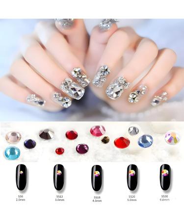 Buy 2000Pcs SS16 4mm Flatback Rhinestones for Nail Art & Crafts - Purple Glitter Crystals for DIY Bags Clothes & Shoes - Buy Online on GoSupps.com