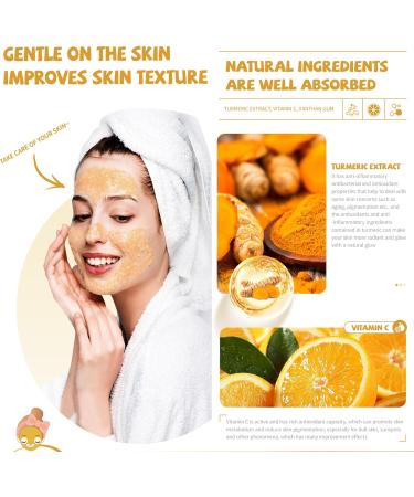Turmeric Clay Mask with Vitamin C - Dark Spot Remover for Face - Face Masks Skin Care to Deeply Cleansing - Reducing Acne Lighten Skin Tone - Moisturizing Clay Mask for Controlling Oil & Refining Pore - Buy Online on GoSupps.com