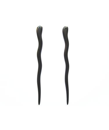 Handmade Ebony Hair Sticks - Pack of 2 Charming Hair Pins - Buy Online on GoSupps.com