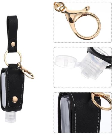 Portable Empty Travel Bottle Keychain - 1oz Reusable Mini Squeeze Bottle for Soap & Lotion - Black 9x3x3cm - Buy Online on GoSupps.com