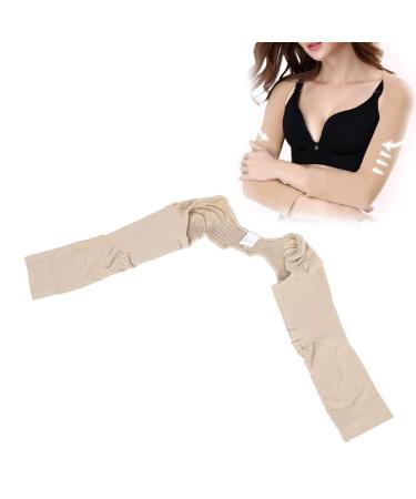 Sonew high -elastic arm shaper women arm shape shoulder upper arm compression breathable wrap shaper rear arm sleeve corrector skin color for women (l)