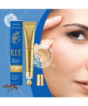 Retinol Eye Serum for Dark Circles & Puffiness with Niacinamide Hyaluronic Acid & Caffeine - Anti-Aging Under Eye Treatment for Wrinkles Brightening Firming & Depuffing - Buy Online on GoSupps.com