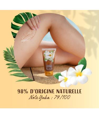LOVEA - Body Scrub - Mono De Tahiti - Exfoliates Smooths & Softens - Melting Texture - Soft Grains - 98% Natural Origin - Vegan - Made in France - 150ml - Buy Online on GoSupps.com