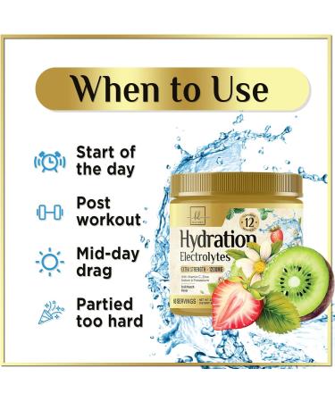 Daily Electrolyte Drink Mix | Extra Strength Hydration Powder | 6 Electrolytes & Minerals | Vegan Non-GMO Fruit Punch | 60 Servings - Buy Online on GoSupps.com