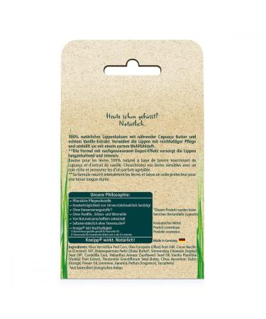 Kneipp Lip Care Extra Care - Nourishing Cupua u Butter & Vanilla Lip Balm | Long-Lasting Intensive Hydration - 1 Pack - Buy Online on GoSupps.com