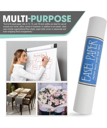 15x75' White Art Easel Paper Roll - 100% Recyclable Non-Yellowing Bond Paper - Buy Online on GoSupps.com