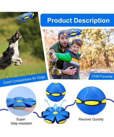 Buy Interactive Dog Frisbee Ball - Perfect Flying Toy for Dogs Training & Catching | International Shipping - Buy Online on GoSupps.com