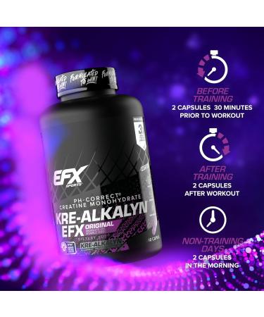 EFX Sports Kre-Alkalyn 240 Capsules - Powerful Muscle Performance & Recovery - Buy Online on GoSupps.com