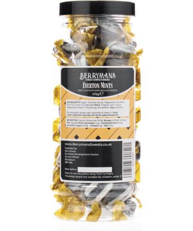 Original Everton Mints Retro Sweets Gift Jar by Berrymans Sweet Shop - Classic Sweets Traditional Taste. - Buy Online on GoSupps.com