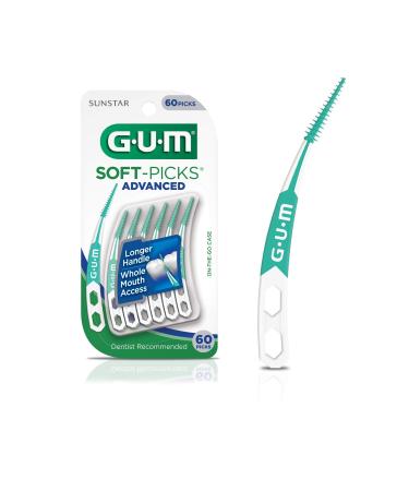 GUM - 6504R6 Soft-Picks Advanced Dental Picks, 60 Count (Pack of 6)
