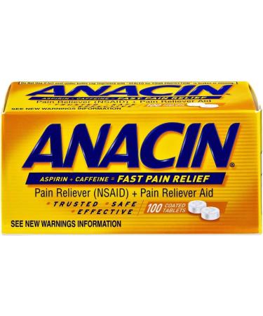 Buy Anacin 100 Tablets (2 Pack) - Fast International Shipping - Pain Relief & Headache Relief - Buy Online on GoSupps.com