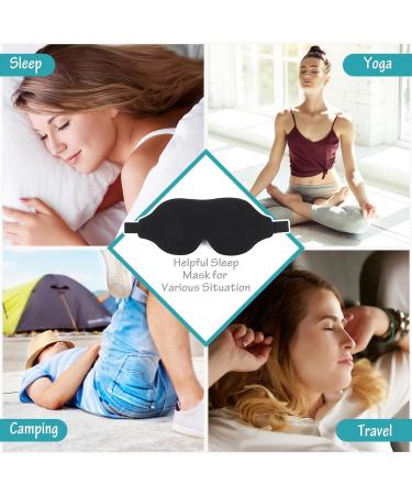2-Pack 3D Contoured Sleep Mask Set for Men and Women - 100% Light Blockout, Adjustable Strap - Perfect for Travel, Shift Work, and Rest - Black - Buy Online on GoSupps.com