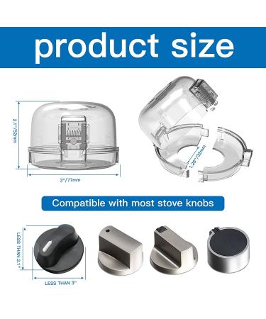 Child Safety Stove Knob Covers - 5 Pack with Double-Key Lock | Universal Gas Oven Knob Guards for Baby Proofing - Buy Online on GoSupps.com