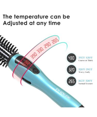 PHOEBE Curling Iron Brush - Anti-Scald Instant Heat Dual Voltage Ceramic Tourmaline Ionic Wand for All Hair Types (1 Inch) - Shop Internationally - Buy Online on GoSupps.com