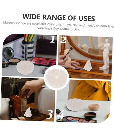 MAGICLULU 4 Sets Triangular Sponge Puff Under Eye Patches Triangle Cosmetic Sponges Concealer Sponge Esponjas Para Maquillaje Makeup Puffs Cosmetic Wedge White Cosmetics Mini Miss - Buy Online on GoSupps.com