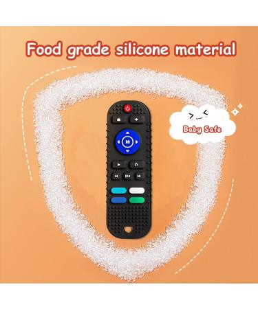 FFTROC Silicone Teething Toys for Babies - Remote Control Shape Teether Tube Chew Toys 4 Pack - Boys Girls Educational Sensor Toys - Buy Online on GoSupps.com