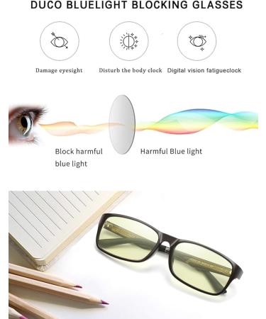 Duco Blue Light Filter Glasses for Men - Lightweight UV Protection Gaming Glasses - Brown Frame 223 - Buy Online on GoSupps.com