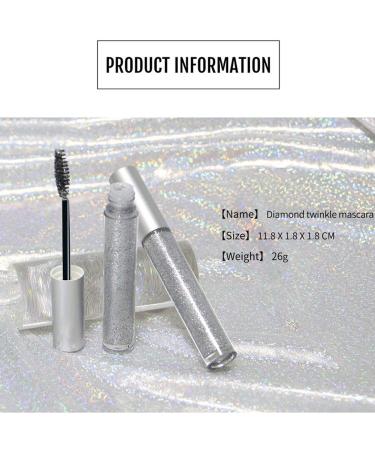 Diamond Glitter 4D Waterproof Mascara - Long-Lasting & Sparkly | 2PC Set for Party & Wedding - Buy Online on GoSupps.com
