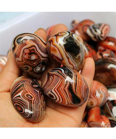 Crystal Rough Natural Smooth Agate Stone Crystal Geode Specimen Madagascar Craft Decor (Size : 4-5cm)
