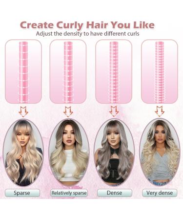 High Resilience Sponge Heatless Curlers Headband for DIY Heatless Curls - Pink - Buy Online on GoSupps.com